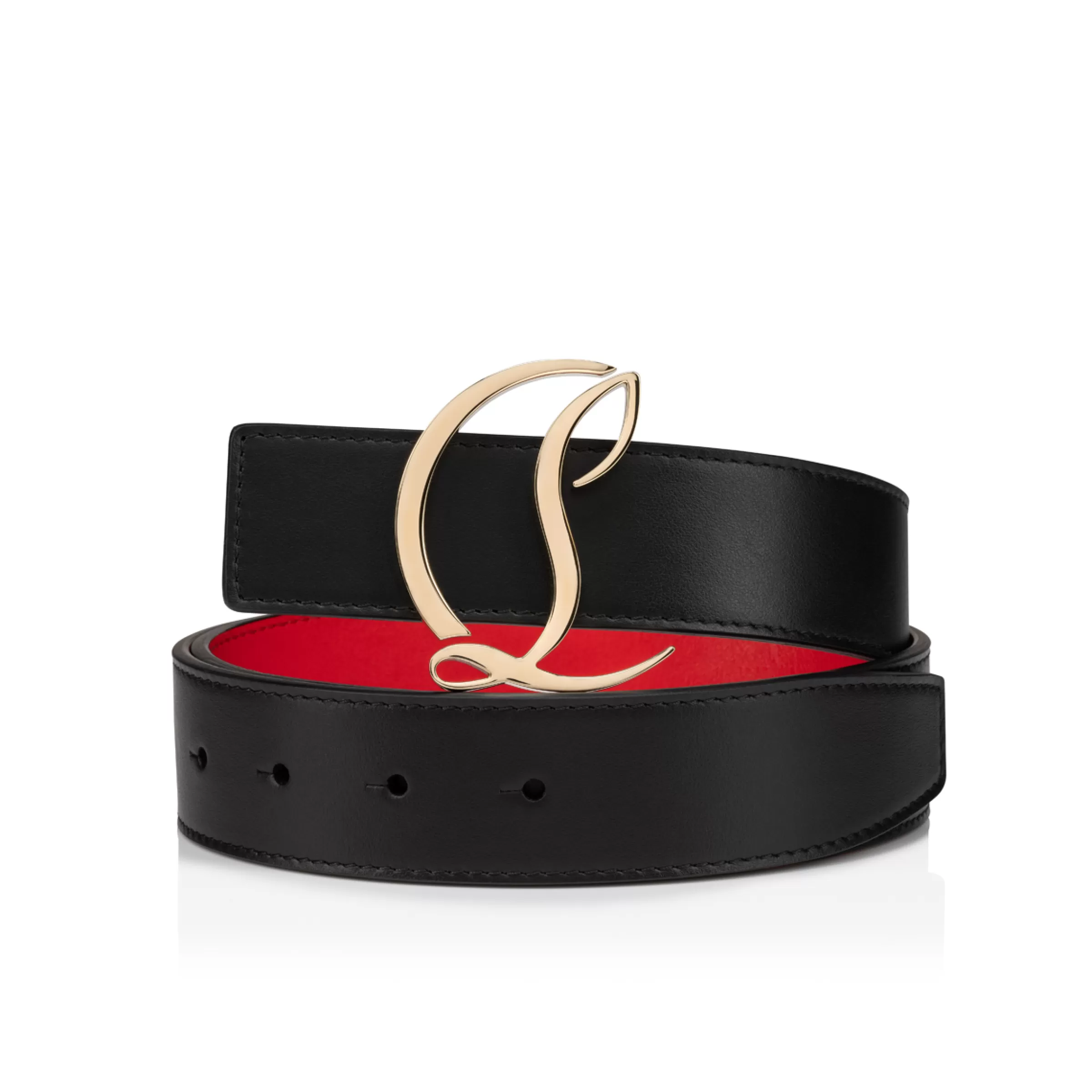 Belts-Christian Louboutin CL Logo Black