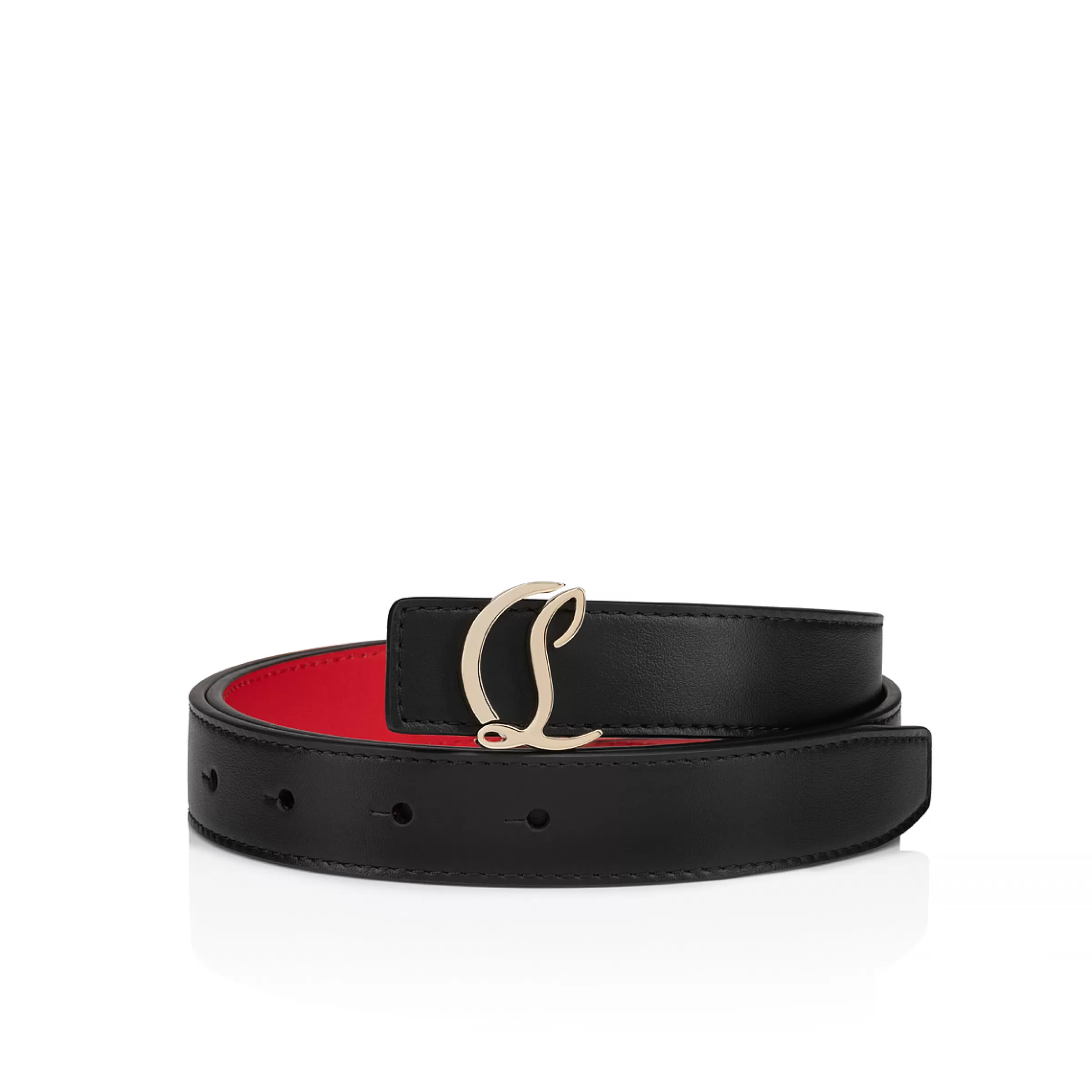 Belts-Christian Louboutin CL Logo Black