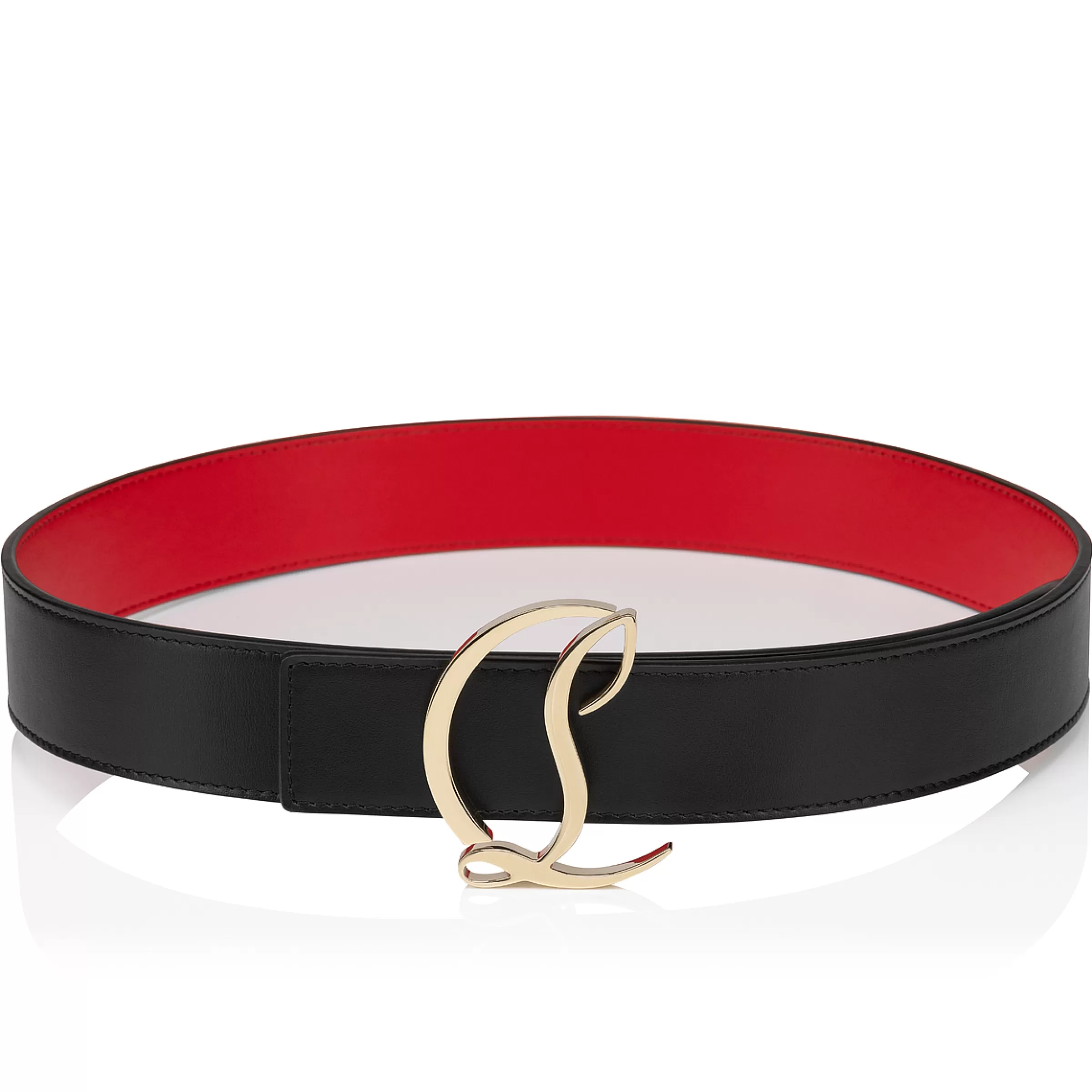 Belts-Christian Louboutin CL Logo Black