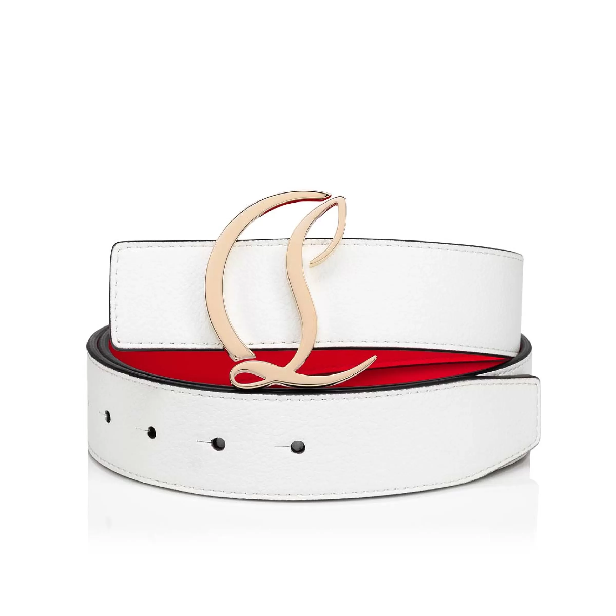 Belts-Christian Louboutin CL logo belt