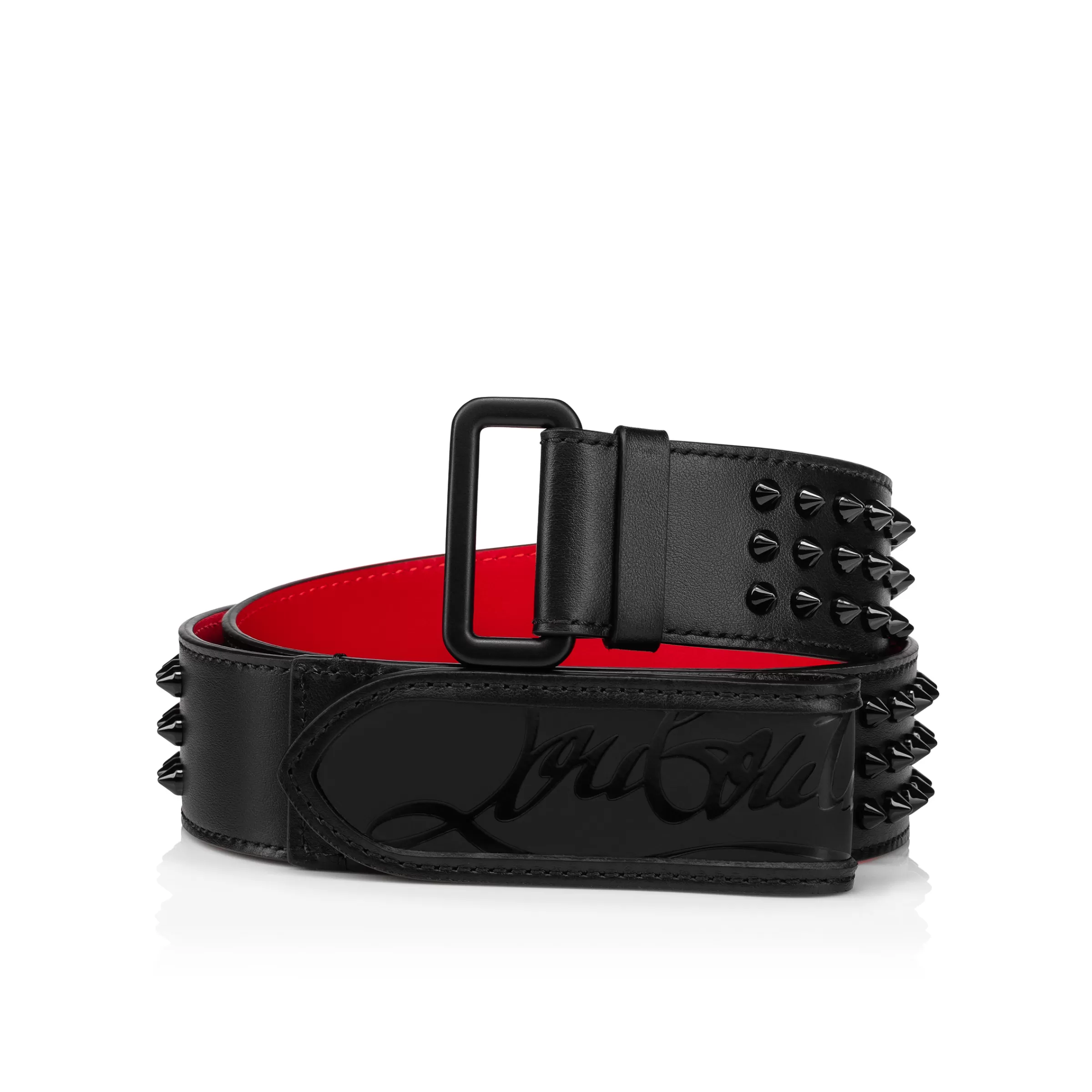 Belts-Christian Louboutin Loubi belt Black