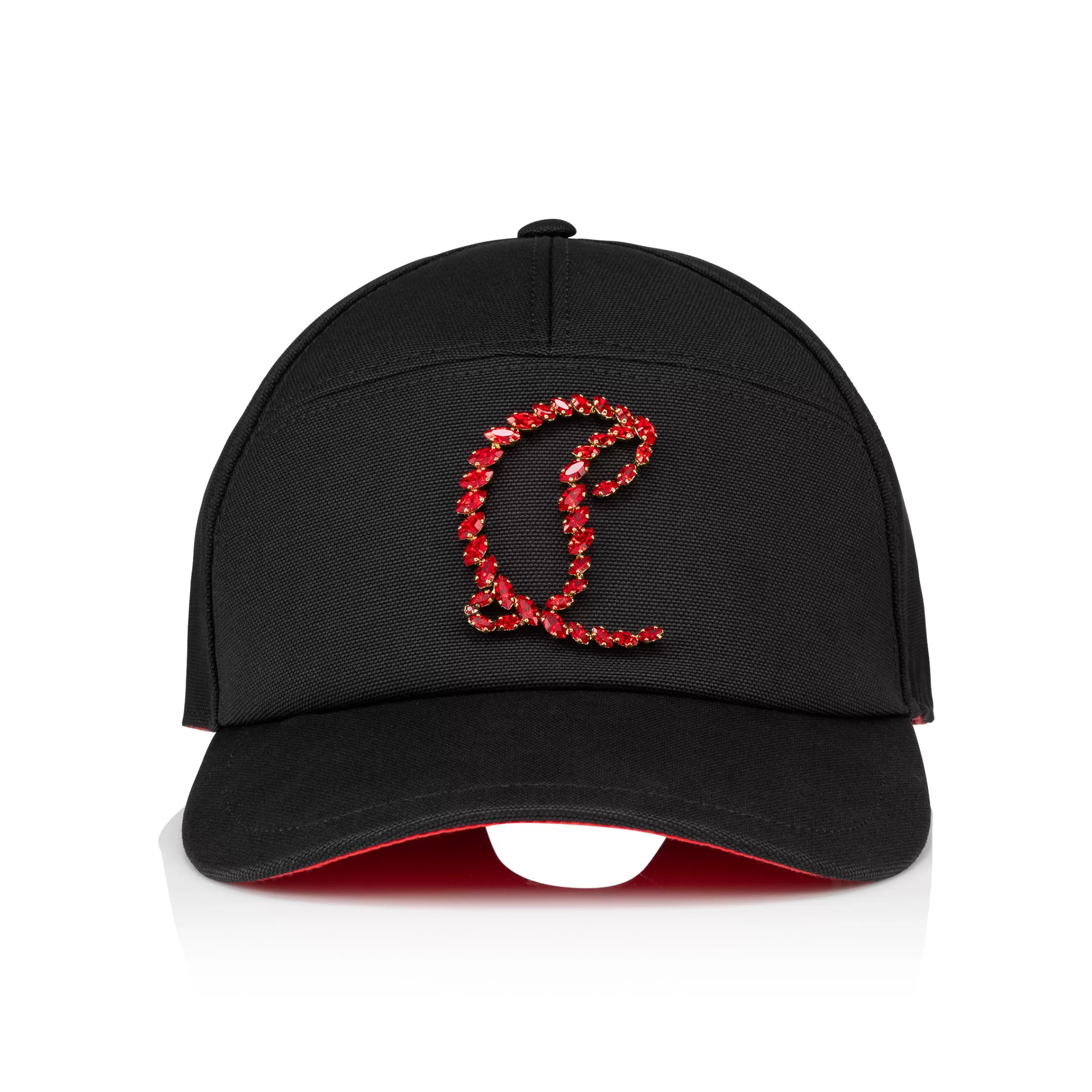 Hats-Christian Louboutin Mooncrest Stones Black